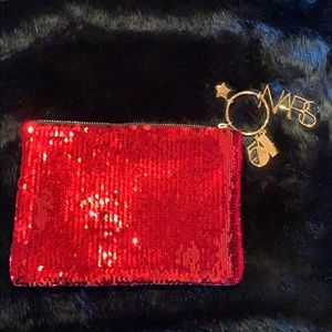 NWOT Studio 54/Nars red sequin makeup bag